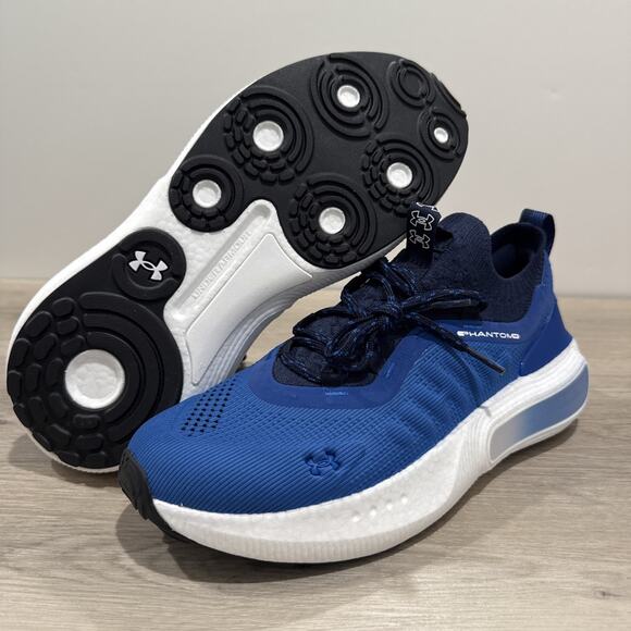 New Under Armour HOVR Phantom 4 Sneakers Blue/White Men’s Size 8.5 3027593-400 - Picture 1 of 16